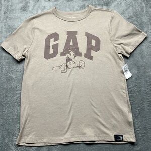 Gap Disney Mickey Mouse T-Shirt Kids Size Large (10) Color Beige Short Sleeve